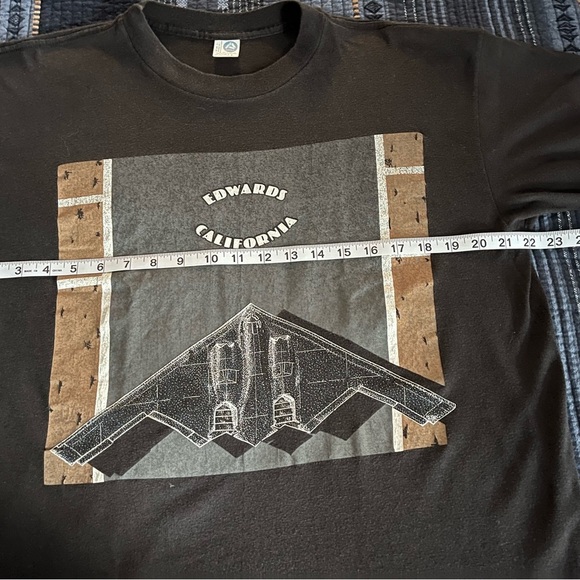 Vintage Single Stitch Artex B-2 Bomber Edwards California T-Shirt Size L - Picture 11 of 16